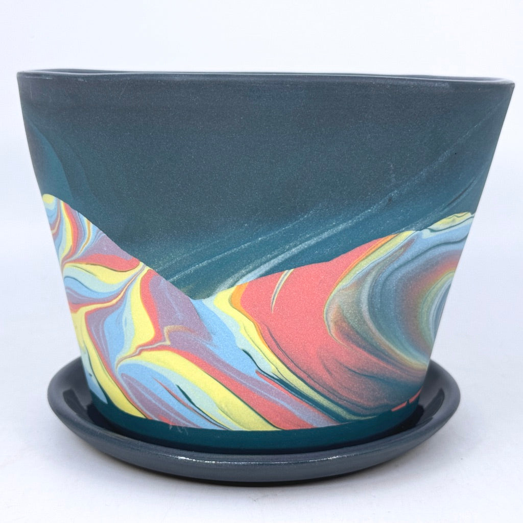 Teal Mountain Stardust Planter (2 size options) *Preorder ship in 4-6 weeks*