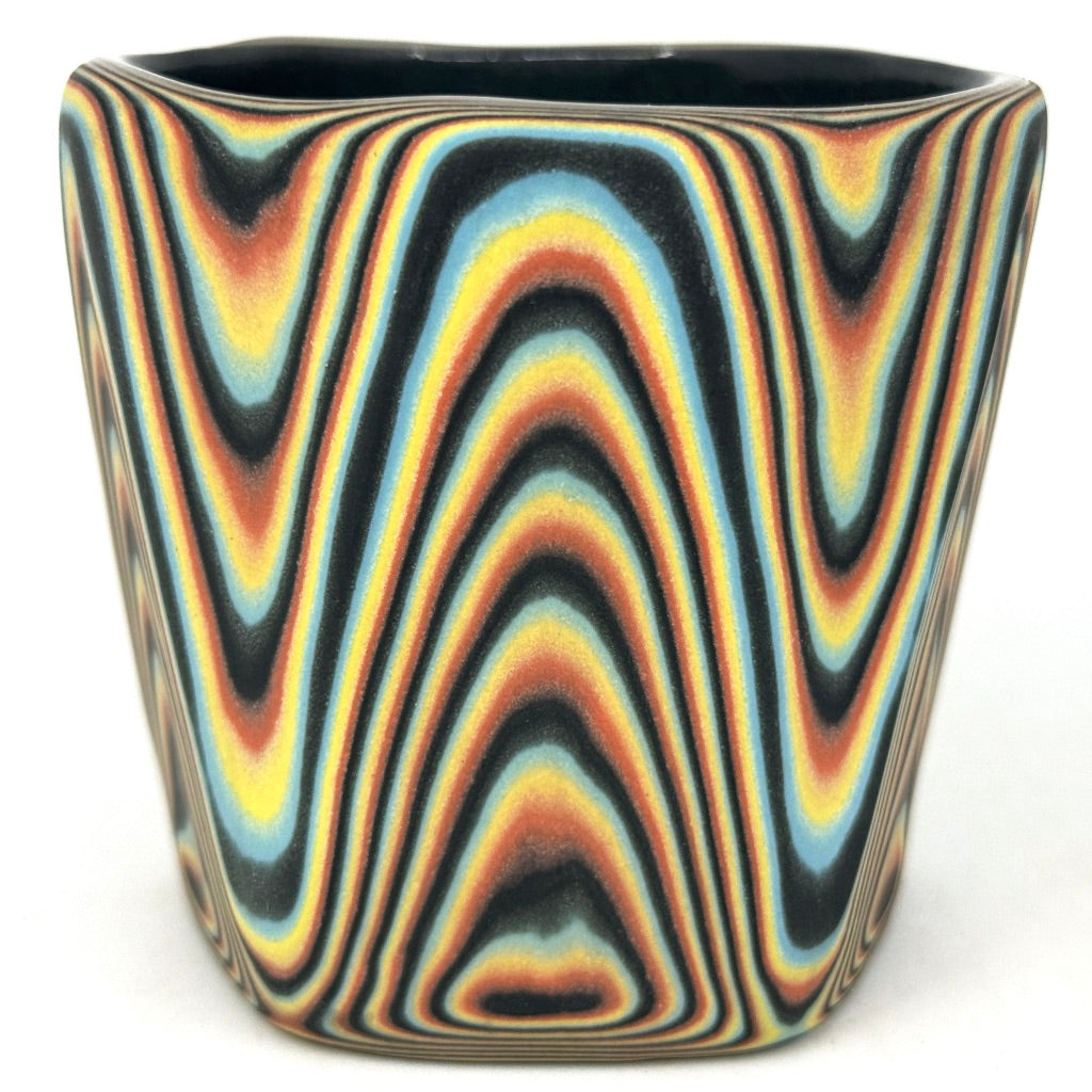 Black Neon 25-Layer Faceted (5-sided) Functional Fine Art Tumbler (2024)