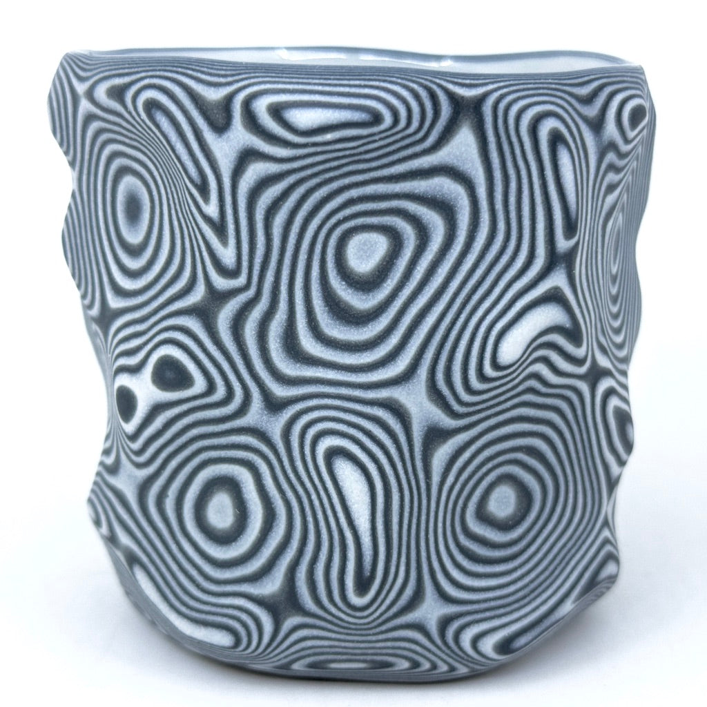 Black & White 27-Layer Topography Functional Fine Art Tumbler (SFR 2025)