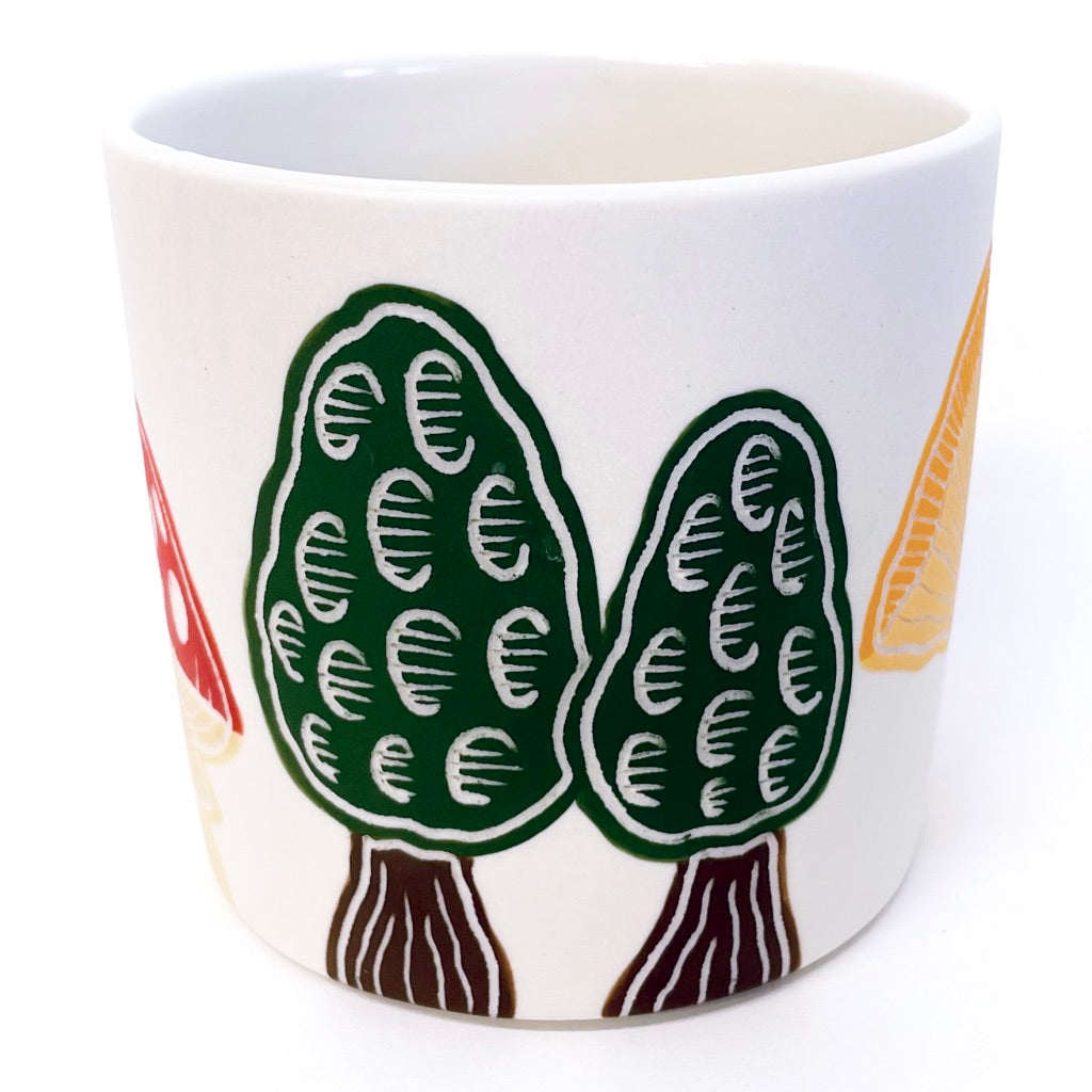 Colorful Shrooms Tumbler- Sgraffito by Katie Kelly *Preorder* Ship in 4-6 weeks