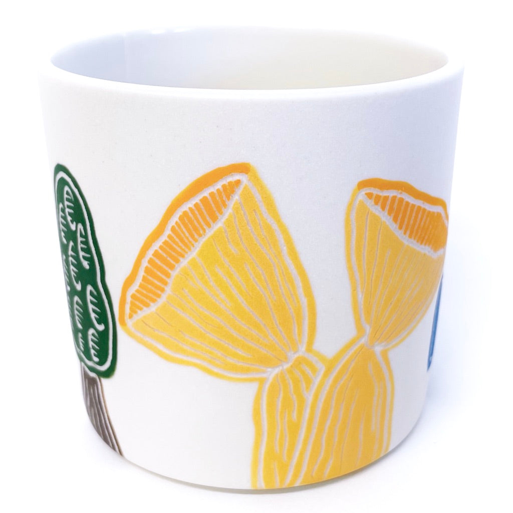 Colorful Shrooms Tumbler- Sgraffito by Katie Kelly *Preorder* Ship in 4-6 weeks