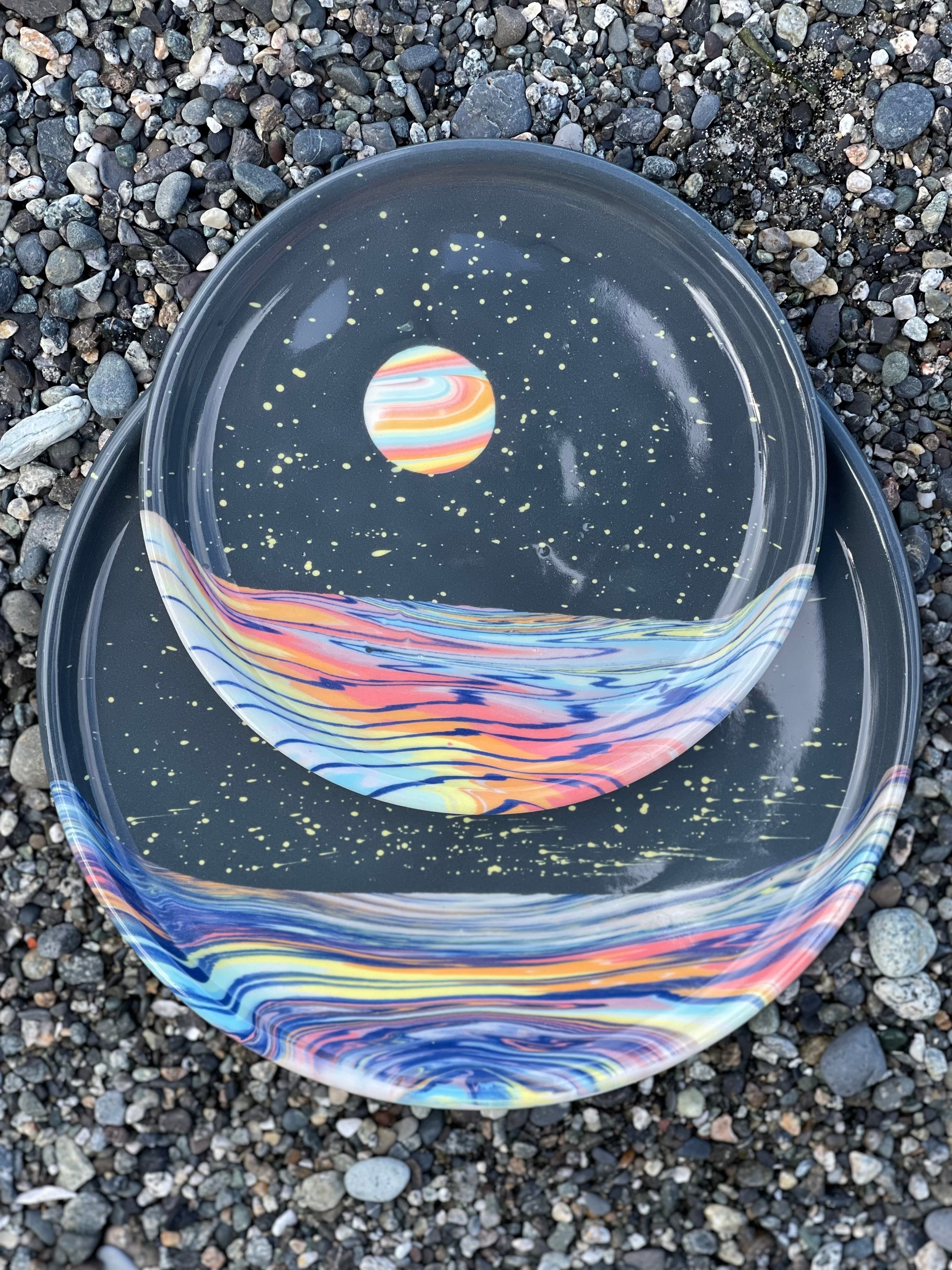 Rainbow reflection w/ rainbow Moon Plate (2 Size options) *Preorder ship in 4-6 weeks*