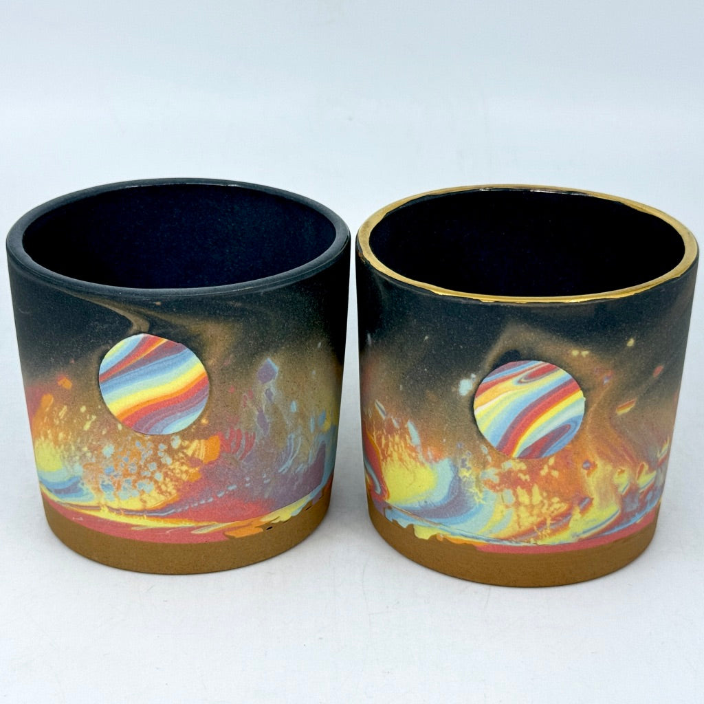 Rainbow Sandy Aurora Tumbler (w/ gold rim option) *Preorder ship in 4-6 weeks*