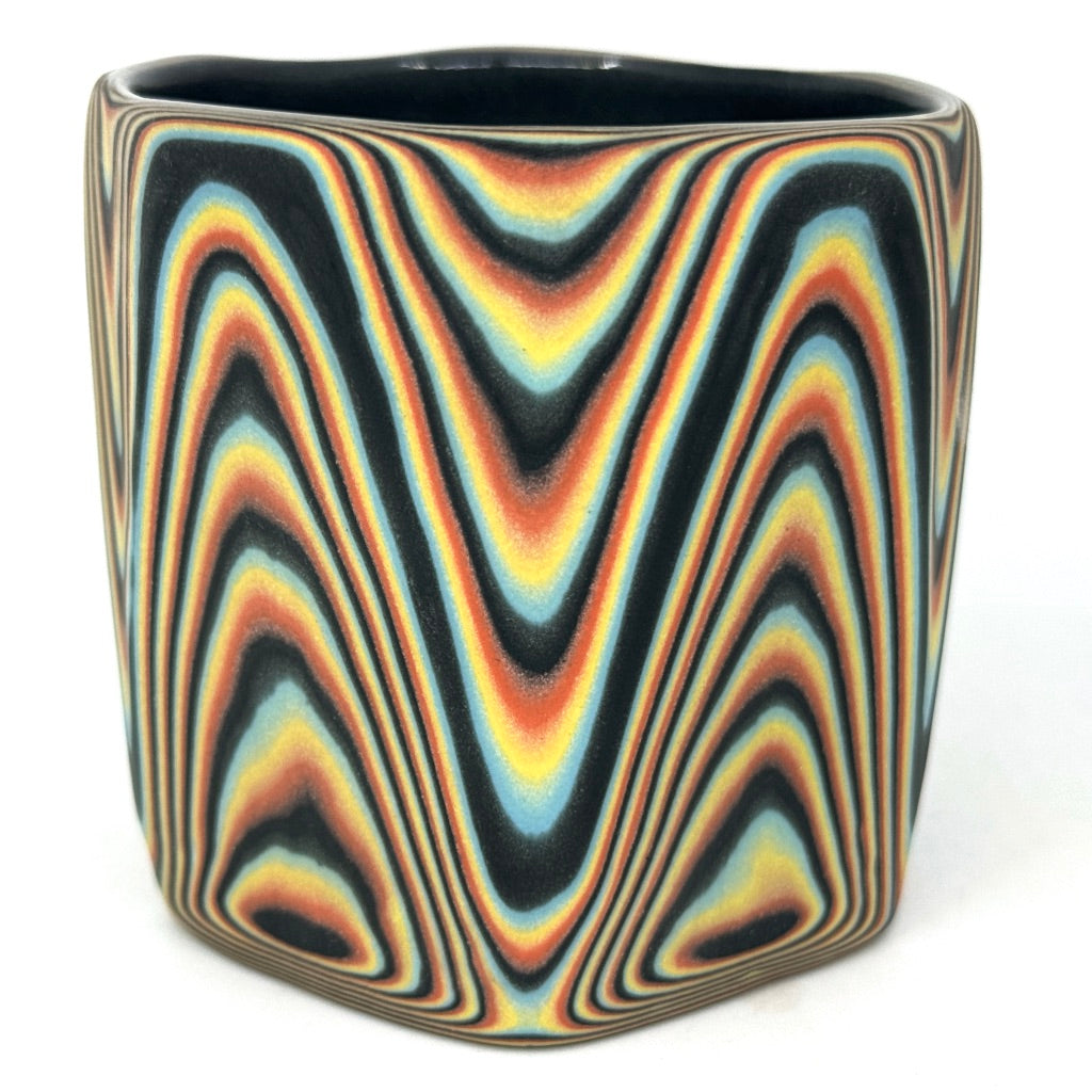 Black Neon 25-Layer Faceted (5-sided) Functional Fine Art Tumbler (2024)