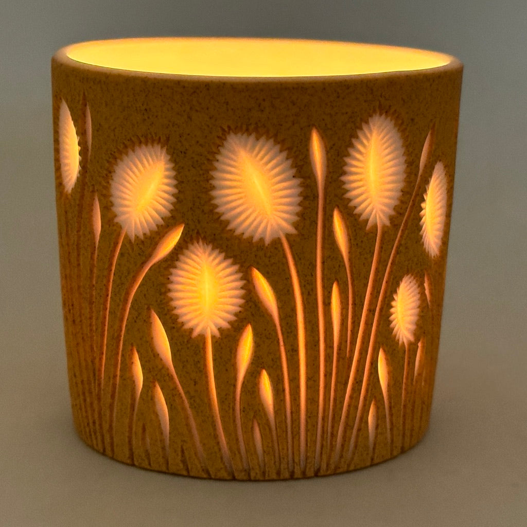 Botanical Carved Pumpkin Spice Luminary *Made to Order* Ship for Holidays