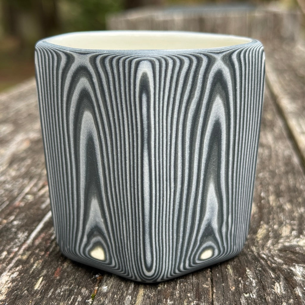 Fine Art Tumbler - B&W Faceted 27 Layers