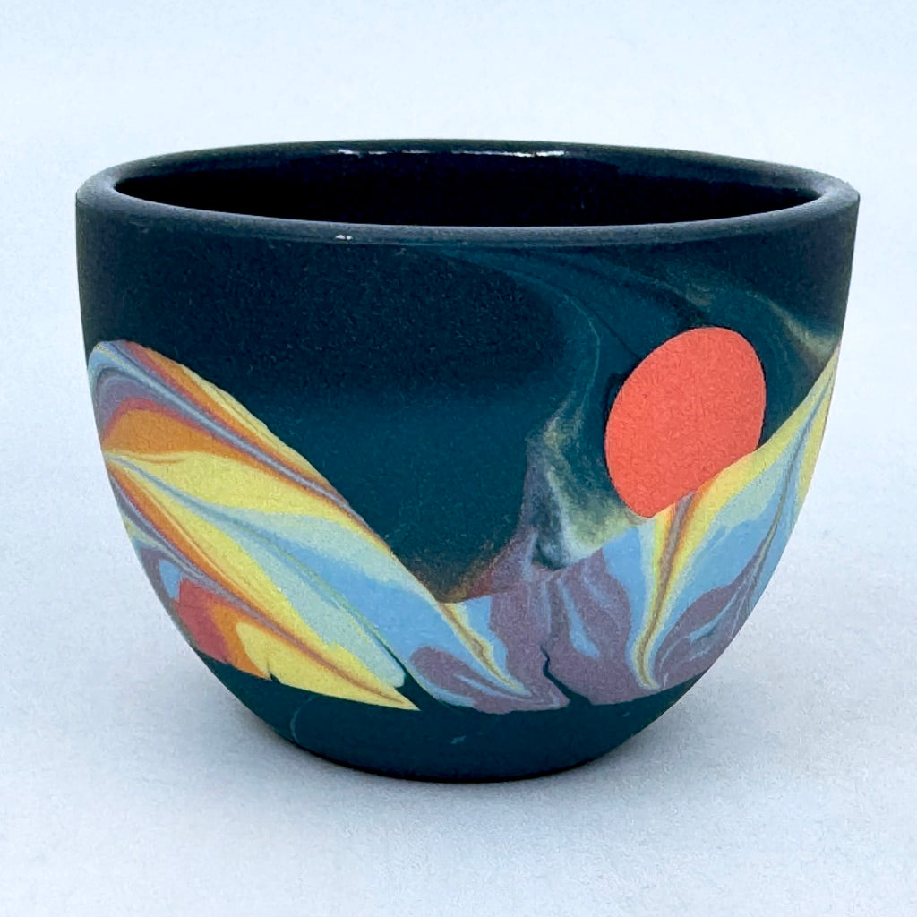 Teal Mountain Stardust Teacup  *Preorder ship in 4-6 weeks*