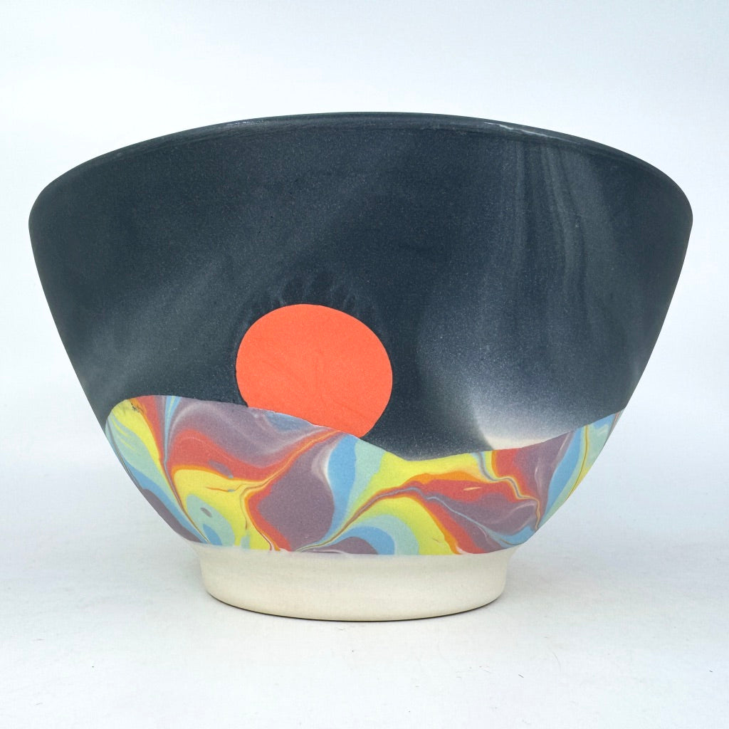 White Mountain Stardust Serving Bowl w/ 2 moons *Now Preorder Ship in 4-6 weeks*