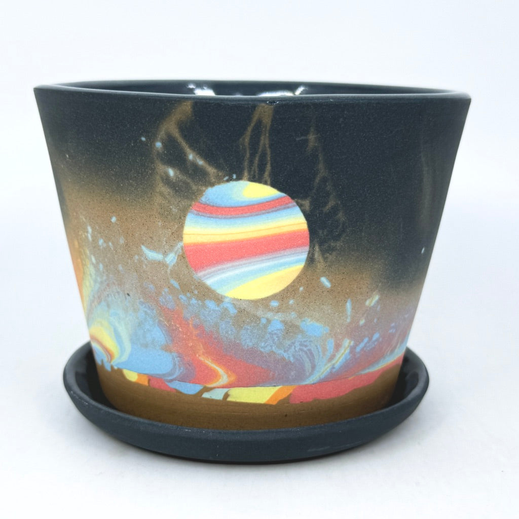 Rainbow Sandy Aurora Planter (2 size options) *Preorder ship in 4-6 weeks*