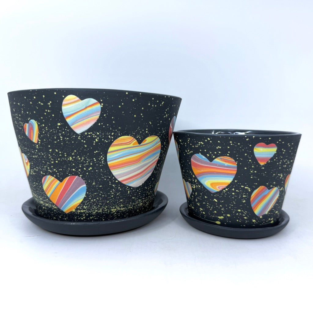 Cosmic Love Large Planter w/ Dish  **Now Preorder, ship in 4-6 weeks**