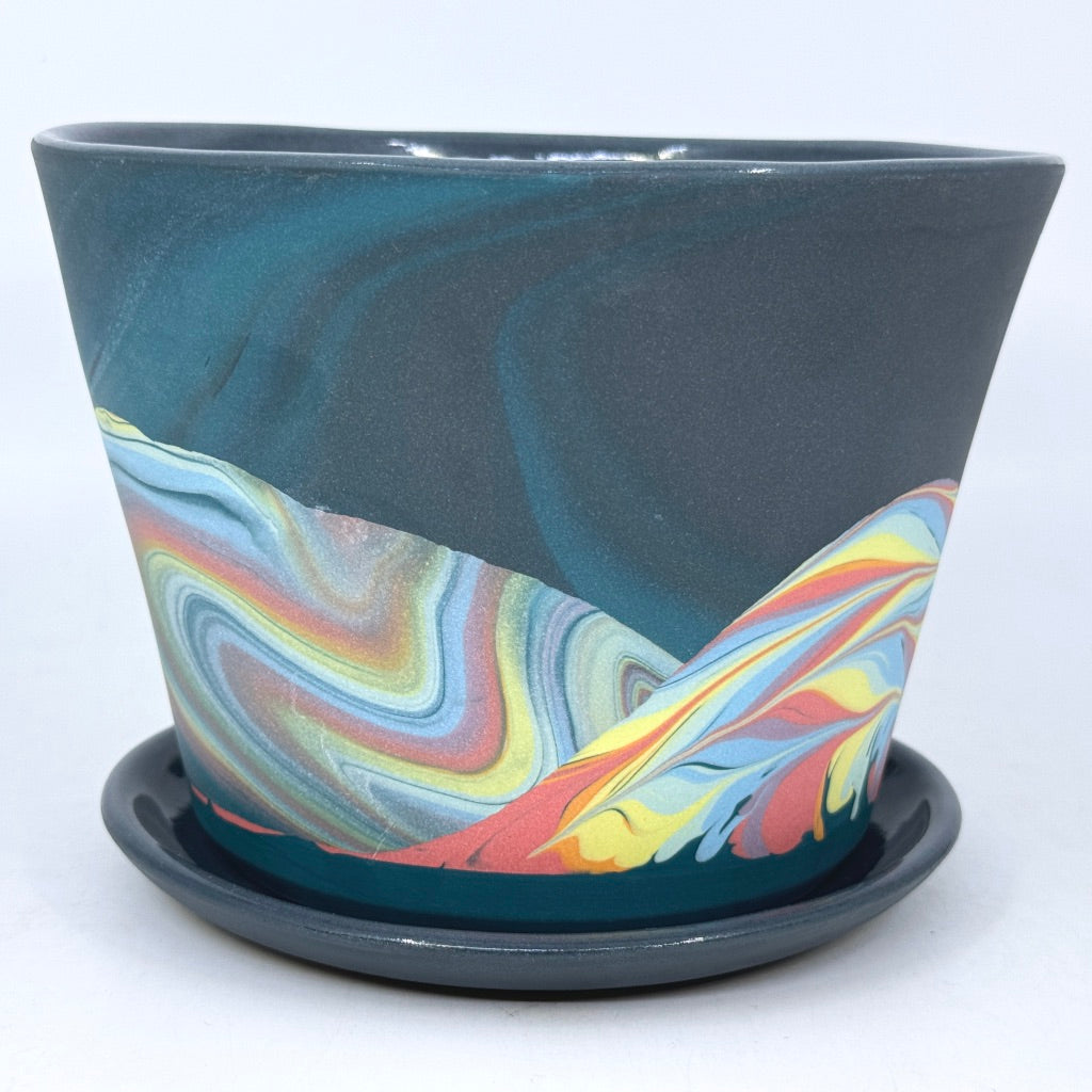 Teal Mountain Stardust Planter (2 size options) *Preorder ship in 4-6 weeks*