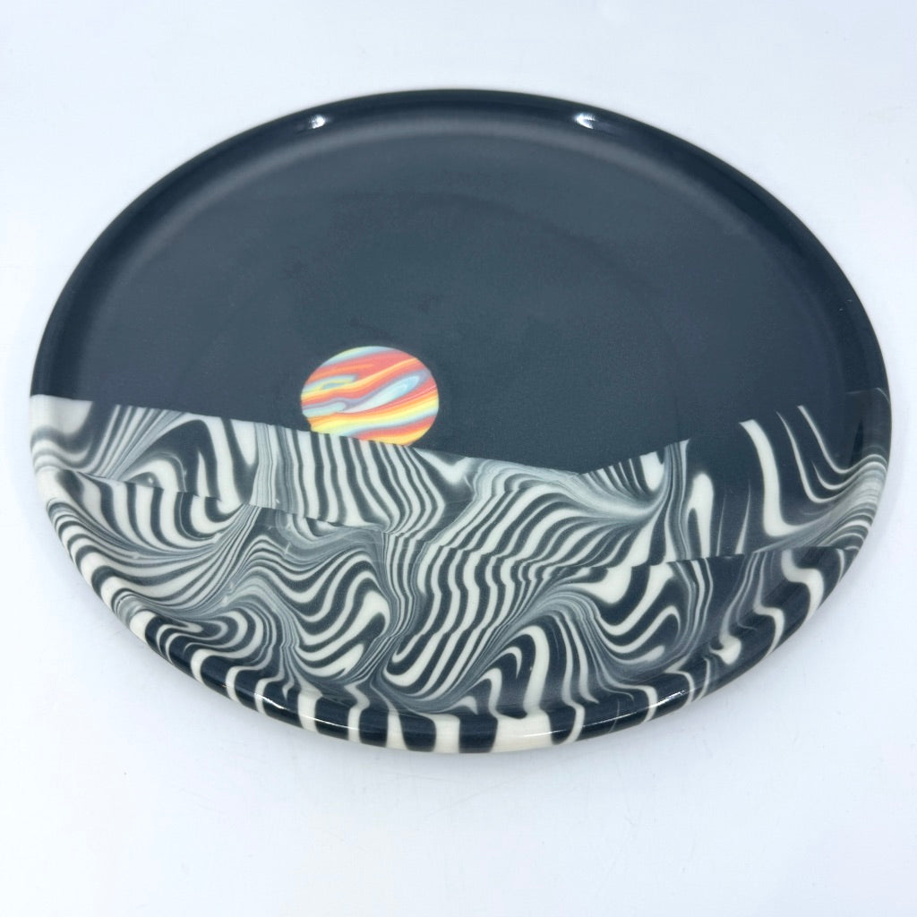 B&W Landscape w/ Rainbow Moon Plate (2 Size options) *Preorder ship in 4-6 weeks*