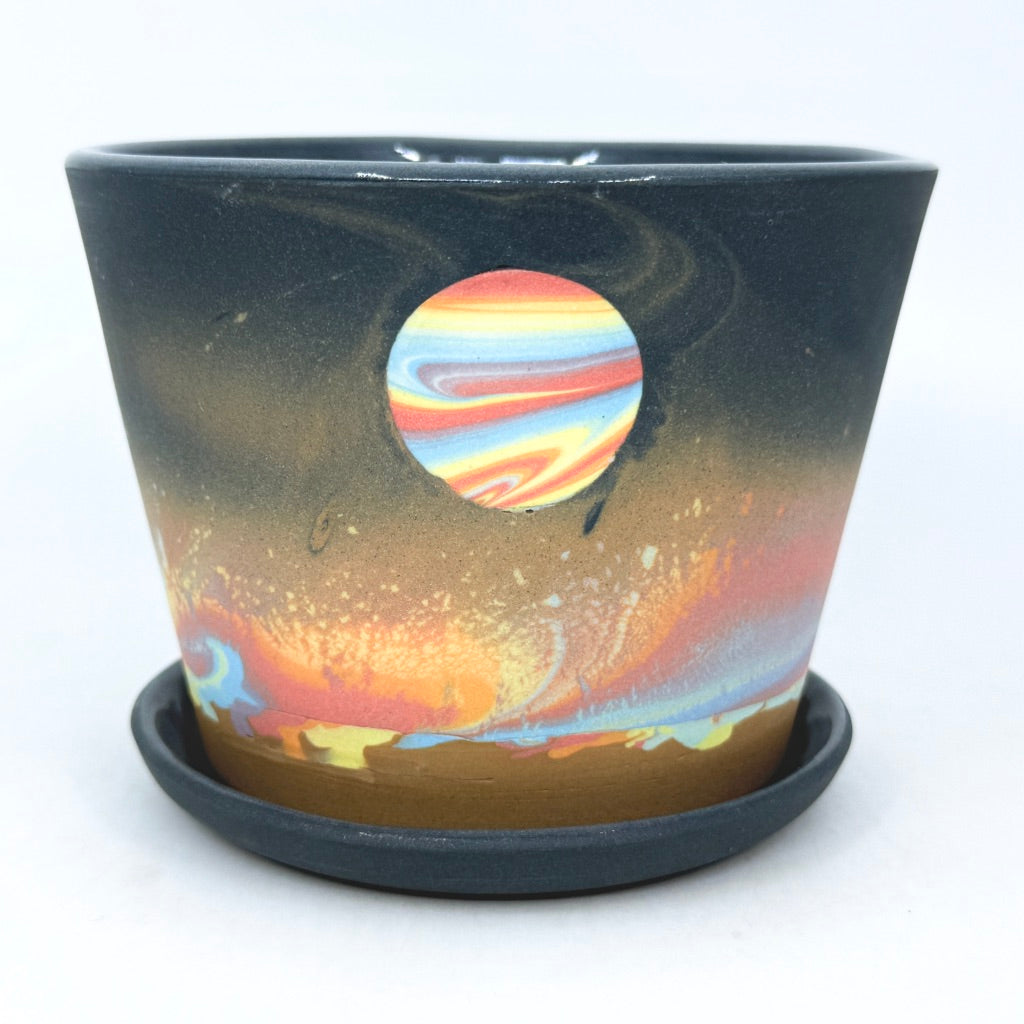 Rainbow Sandy Aurora Planter (2 size options) *Preorder ship in 4-6 weeks*