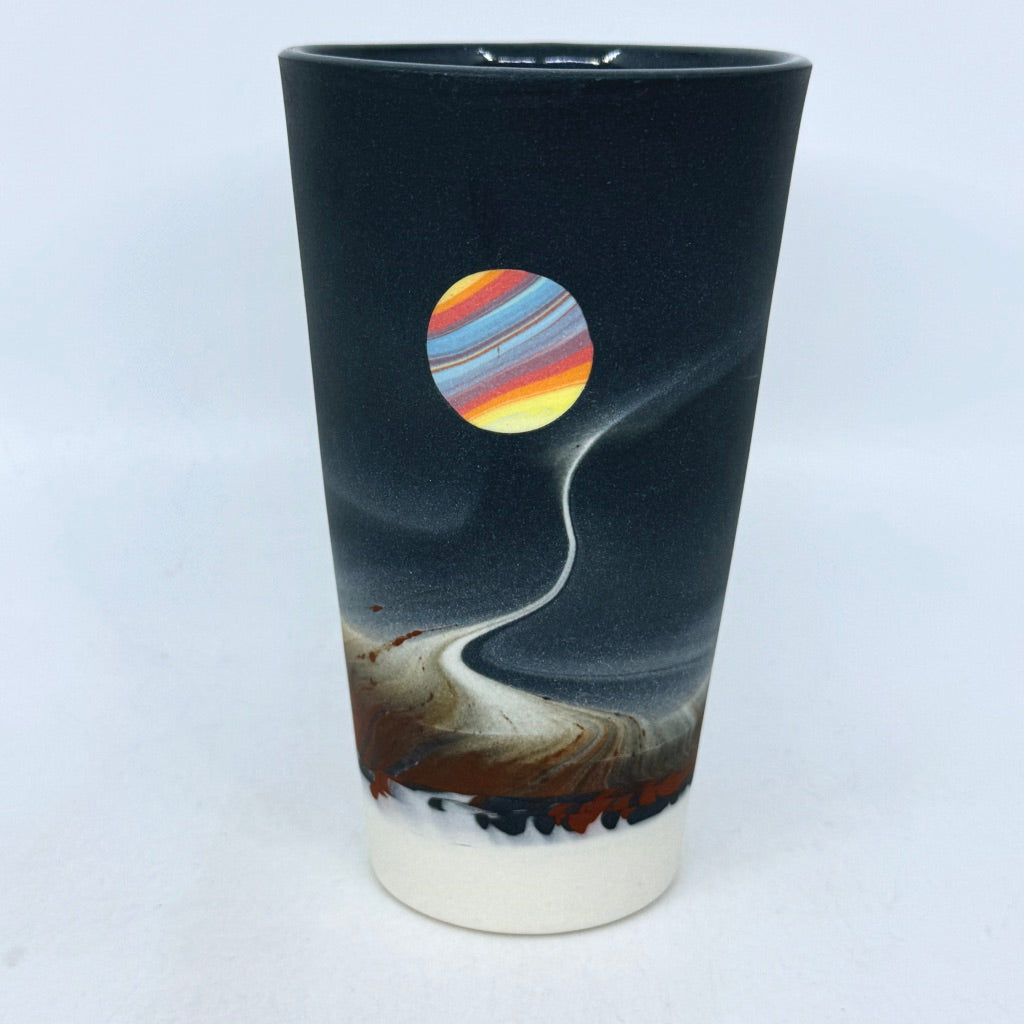 Red/Black Aurora Pint w/ Rainbow Planet *Preorder ship in 4-6 weeks*