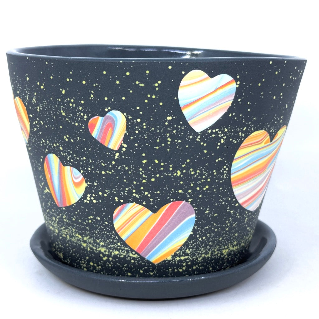 Cosmic Love Large Planter w/ Dish  **Now Preorder, ship in 4-6 weeks**