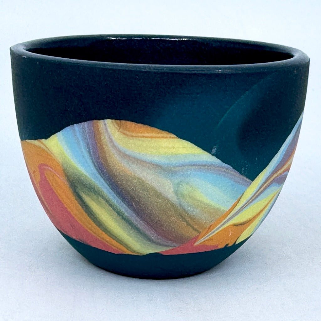 Teal Mountain Stardust Teacup  *Preorder ship in 4-6 weeks*